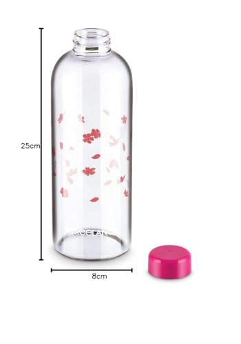 Freelance Sakura Glass Water Bottle 1 Litre/LTR - Borosilicate Glass Bottle for Fridge - BPA-Free, Leak-Proof Lid for Office, Gym, Outdoors - Eco-Friendly, Reusable Water Bottle Glass - Image 6 thumbnail