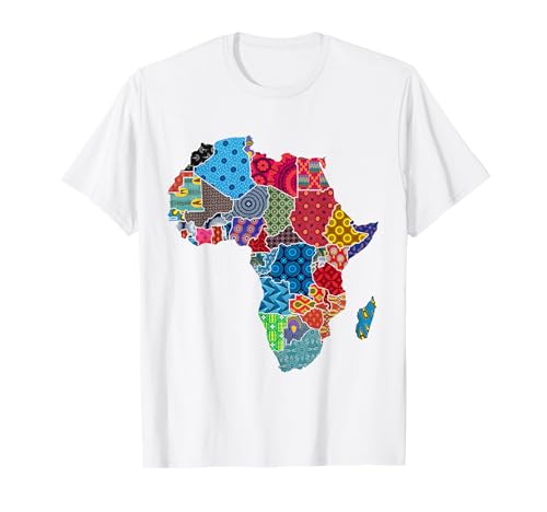 Chemise Afrique Pride - Carte ethnique de l'Afrique en tissus T-Shirt