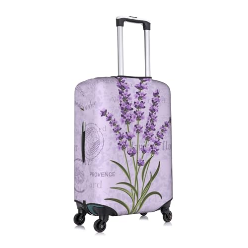 Lavender Stamp Printed Luggage Cover Elastic, Washable, Universal Fit 18-32 Inch Travel Suitcase Cover Easy To Identify3