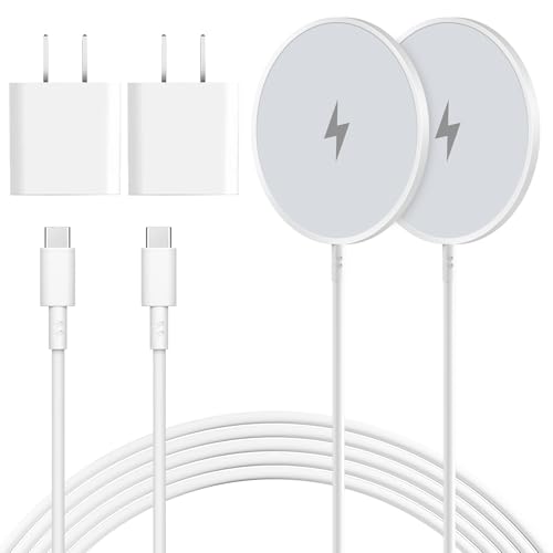 Magnetic Wireless Charger 2Pack 10FT Apple Magsafe Charger,Fast Mag-Safe Charging Wireless iPhone Charger Pad with Charging Plug for iPhone 16Pro Max/16Pro/16Plus/15Pro Max/15/14/13/12/AirPods3/Pro 2
