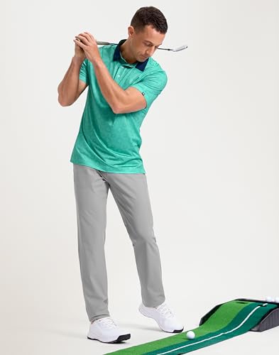 Image of Men's Golf Polo Shirts Dry Fit Performance Moisture Wicking Casual Print Golf Shirts for Men Breathable