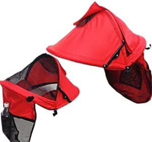 ベビーカーサンバイザー ベビーカー サンシェード 大型 UVカット99% 取り付けは簡単 虫除け 風除け ネット 通気性 熱中症対策 後付け 日よけ uv カバー 赤ちゃん ガード アウトドア チャイルドシート兼用 (black)