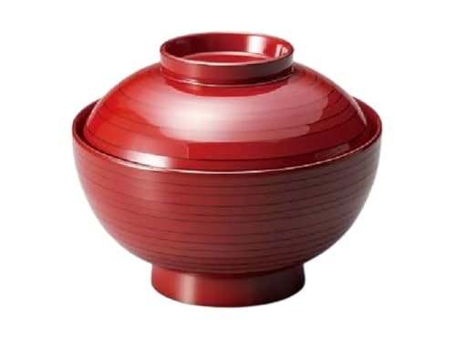 J-kitchens お椀 日本製 筋挽 雑煮椀 溜内朱 (1客) 13.5cm 食洗機対応 漆塗り 手塗り その壱
