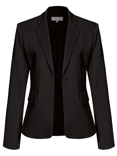 Design by Olivia Women's Business Casual Blazers Stretch Notched Lapel Collar Work Office Suit Jackets with Pockets2