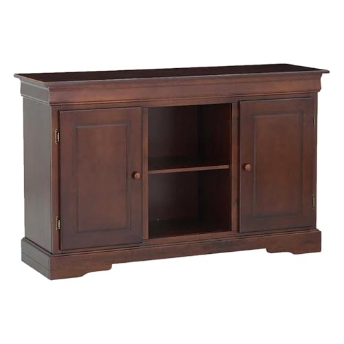 Image of Royaloak Texas American Wooden Side Board | Solid Wood Veneer | Beveled Top Design | Ample Storage | Telescopic Channels | Wooden Knobs | Classic Design | American Collection