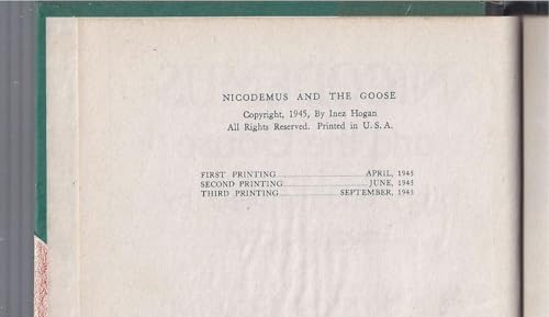 Nicodemus and the goose [Unknown] B0006AQKAS Book Cover