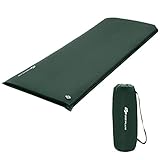 COSTWAY Isomatte Camping Selbstaufblasend, 8 cm Dick, Schlafmatte mit eingebautem Kissen & elastischer Schwamm inkl. Tragetasche, wasserdicht, Ultraleicht, für Camping Reisen Wandern
