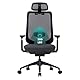 COLAMY XK01 Atlas Ergonomischer Netz-Bürostuhl, Chefsessel mit hoher Rückenlehne, Verstellbarer Kopfstütze und 4D-Armen, Schiebesitz, Kippsperre, Nylon-Basis, Schwarz