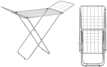 Clothes Drying Rack, Laundry Drying Rack with Adjustable Gullwing and Foldable for Easy Storage, Folding Clothes Drying Rack for Indoor and Outdoor Use