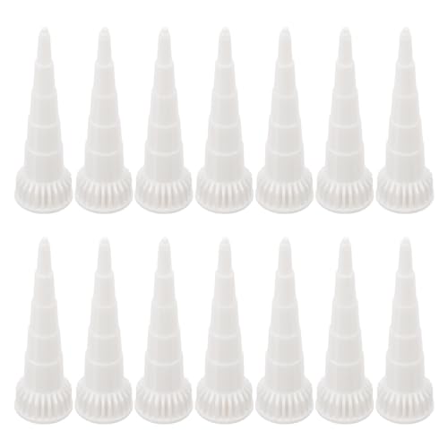 Abaodam Embout de Buse de Calfeutrage Extension pour Tubes de 100ml 25 en Caoutchouc Blanc Étanche Lot de 25 Pièces pour Travaux de Réparation