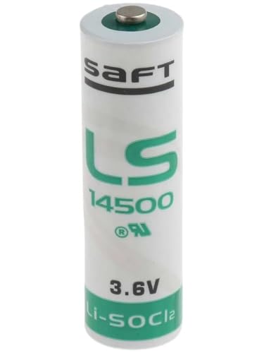 Saft LS14500 Pila de Litio 3.6V 2.6Ah – Tipo AA, Li-SOCl₂, Alta Energía, Baja Autodescarga, para IoT, Sensores, Medidores y Dispositivos de Larga Duración (Pack 2 uds)