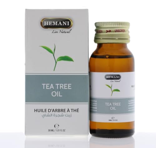 Hemani Tea Tree Oil 30 Ml Improves Skin Health Anti-Bacterial Antimicrobial Antiseptic Powerful For Treating Wounds.