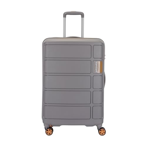 Image of Kamiliant American Tourister Medium Harrier Zing 68 Cms Check-in (PP) Hard Sided 8 Wheels Spinner Luggage /Suitcase /Trolley Bag (Light Grey) (Double Wheel), Medium