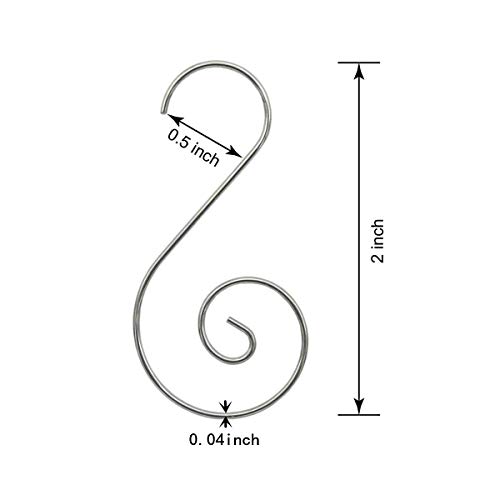 Supoice 160 Pcs Christmas Ornament Hooks Stainless Steel Christmas Ornament Hangers Perfect For Christmas Tree Decorations #TOP1