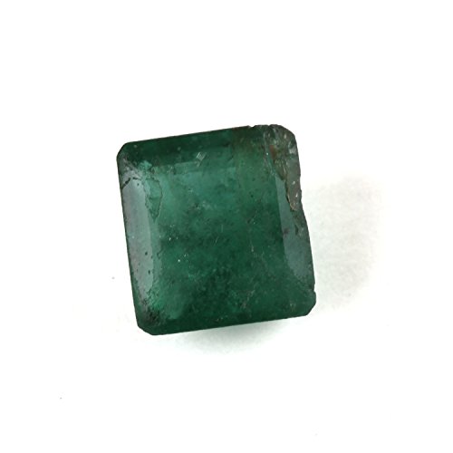 Émeraude vert naturel carrée 1,50 carat gemme fabrication bijoux artisanaux