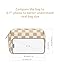 Narwey Small Checkered Makeup Bag for Purse Mini Cosmetic Bag Travel Makeup Pouch Zipper Pouch Cute Make up Bags with Compartments for Women Girls (Light Checkerboard, Small)