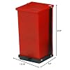 Detecto Receptacle Baked Epoxy in Red Capacity: 48 Quart (12 Gallon)