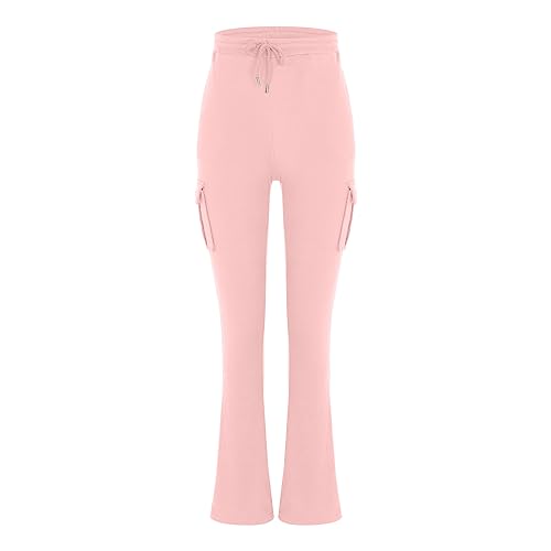 Pantalon de travail rose XXL avec poche et cordon de serrage