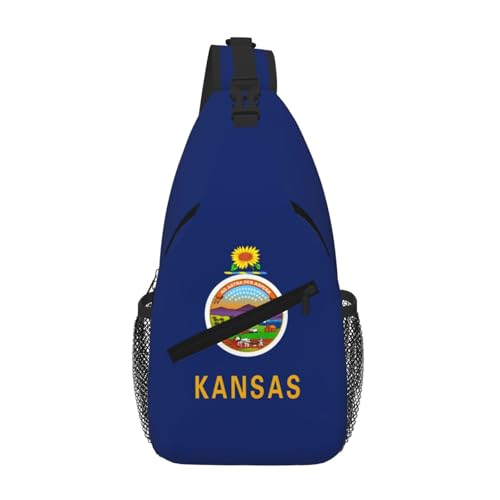 Sac à dos ultra léger imprimé Kansas State Flag robuste