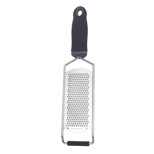 Muzrunq Râpe à Fromage Râpe à Fromage Manuelle Main en Acier Inoxydable avec poignée, Couvercle et Trou de Suspension 30, 5 x 6, 3 cm, Outils Polyvalents pour Citron, Chocolat, Cannelle