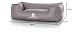 Knuffelwuff Hundebett Kunstleder Hundekorb Hundesofa Hundekissen Hundekörbchen waschbar Milan, M-L 85 x 63cm, grau