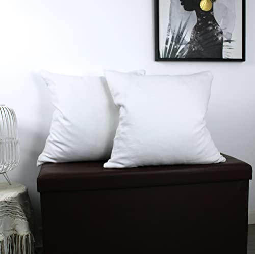 Lejade & Laperle 100% Pure Linen Throw Pillow Covers 20X20 With Lining ,Decorative Pillow Covers For Living Room Bed Couch Sofa , Square White Pillow Covers Set Of 2, Pure White #TOP3