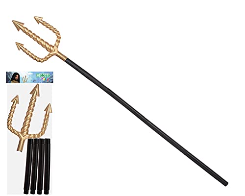 Atosa-62930 Atosa-62930 - Accesorio disfraz superhéros-Trident 143 cm, adulto unisex, color dorado, talla única Cover