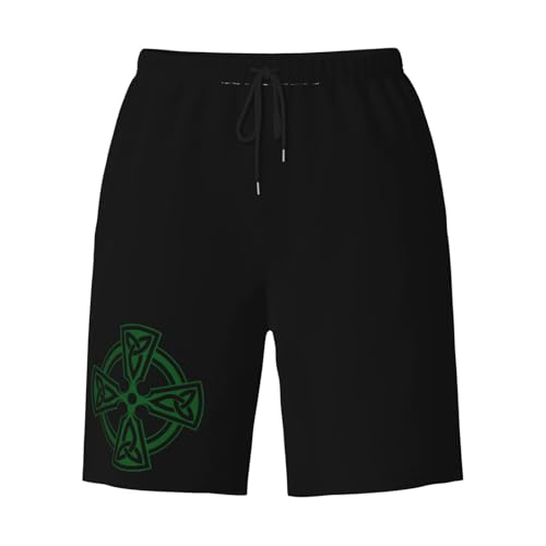 Celtic Cross Knot Irish Shield Warrior Mens Swim Trunks Quick Dry Board Shorts 7" - Hawaii Beach Swimwear3