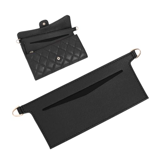 DOIAPUOS Inserções de carteira, alça de corrente, bolsa transversal acessórios para emilie, chanel carteira na bolsa transversal (preto)