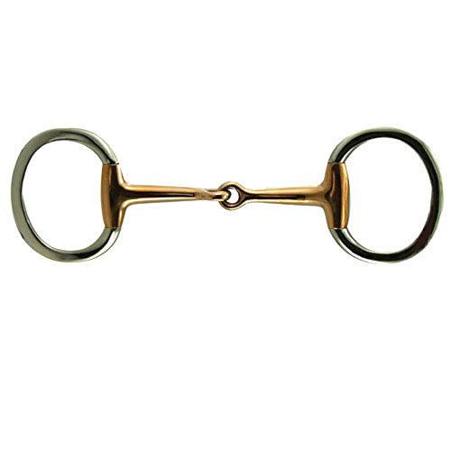 Coronet Copper Mouth Flat Ring Eggbutt Snaffle Bit, 5-Inch