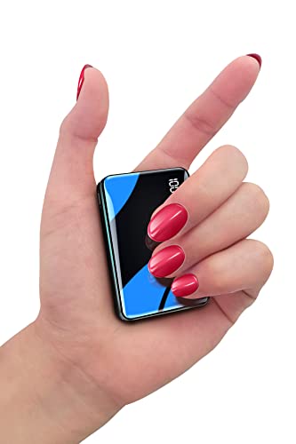 Power Bank Smallest and Lightest 10000mAh External Battery Ultra-Compact High-Speed Charging Technology Portable Charger for iPhone, ipad,Samsung Galaxy S20/21 and More(Black)