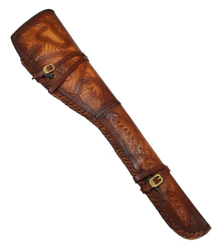 Historical Emporium Western Rifle Shotgun Scabbard Lined Tooled Leather