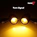 TSUNG Mini Motorcycle Turn Signals Light LED Micro Blinkers Small Front Rear Indicator Compatible with Harley Davidson Indian Honda Suzuki Triumph Cafe Racer Bobber Street Bike (E-Black Amber)