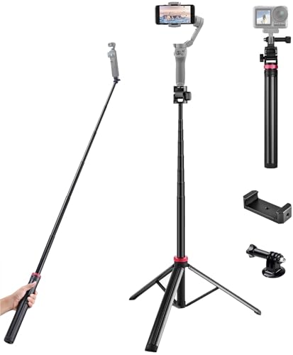 80'' Osmo-Mobile Floor Tripod-Stand Holder for DJI Osmo Mobile 8 SE 7P 7 6 5 4 / Osmo-Pocket 4 3 2 1 / Osmo Action 6 5 pro 4 3 2 1