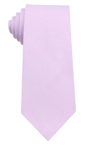 Image of Mens Solid Linen Ties - Regular Width Pattern Necktie for Men
