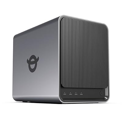 Yxk NAS Zero1 Pro 4-Bay Desktop NAS, Intel N100 Quad-Core CPU, Enthusiasts Home & Office Storage for Different OS, 8GB RAM, 2 * M.2 NVMe Slots, 2 * 2.5GbE, 4K HDMI, Network Attached Storage (Diskless)