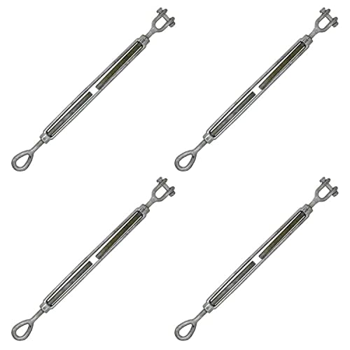US Cargo Control Tensor de 1/2 pulgada x 12 pulgadas con Quijada y Ojal Galvanizado, Capacidad de carga de 2,200 libras, paquete de 4 unidades miniatura 1