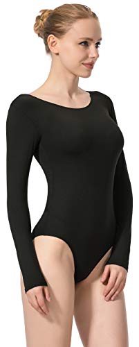 Molldan Women Basic Dance Leotard Long Sleeve Adult Team Short Sleeve Ballet Leotard Tank Top Sleeveless Dancewear thumb #1