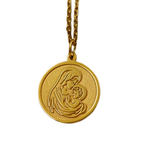 Collier Vierge Marie argent 925 plaqué or pour éviter l'oxydation de votre bijou de foi