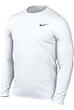 Nike Men's Team Legend Long Sleeve Tee Shirt (Medium, White)