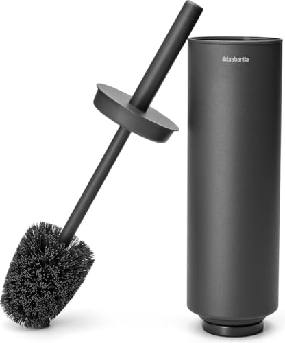 Brabantia Mindset Toilet Brush & Holder, Steel, Mineral Infinite Grey, One Size