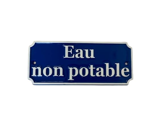 Plaque de marquage eau non potable en aluminium 17cm/7cm
