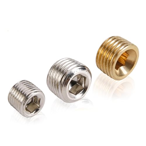 Tapa conector de latón hexagonal DT-04 de rosca macho con roscado ultra preciso 6