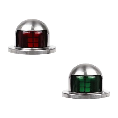 LNGJIN 2 piezas LucediNavigazione, LuciperBarcos 12 V,LucesdeNavegación paraBarcos,uces de navegación parabarcos,luces de navegación de barcos,Adecuado parabarcos,embarcaciones,etc (Rojo, Verde)