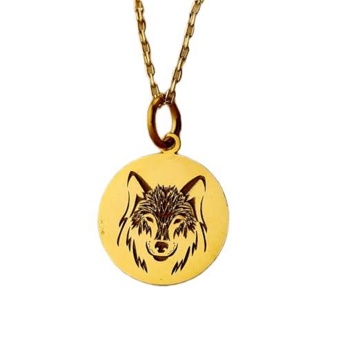 Chaîne de 45 cm avec pendentif loup LKBEADS le cadeau idéal chargé de symbolisme