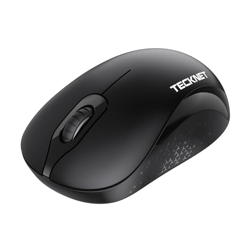 Image of TECKNET 2.4GHz White Wireless Mouse,Suitable for Small to Medium Hands | Laptop Mouse 3 Adjustable DPI Office Cordless USB Mice with Receiver,Compact & Easy to Carry Quiet Clicking