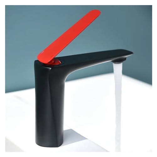 Grifo termostático de lavabo oro rosa con cascada para baño moderno 6