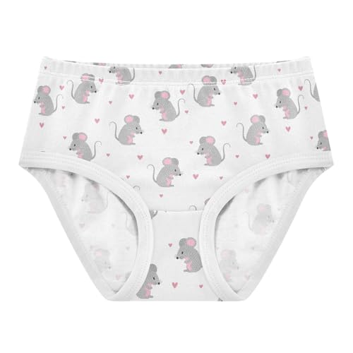 Girls' Underwear Cute Mouse Mice Heart Cotton Stretch Comfort Toddler Panties