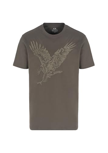 Armani Exchange Men's Large Embroidered Eagle Regular Fit Cotton Jersey