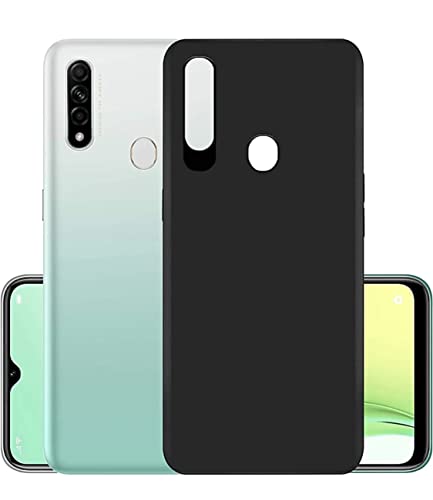 Image of Mobile Back Cover Case for Oppo A31 (Silicone Case|CameraProtection|Black SC1510)